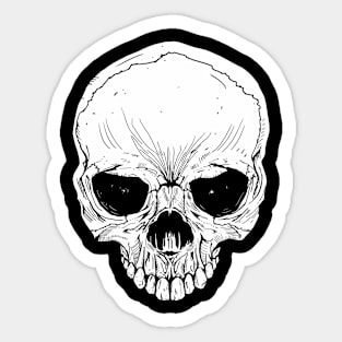 Skull - White Sticker